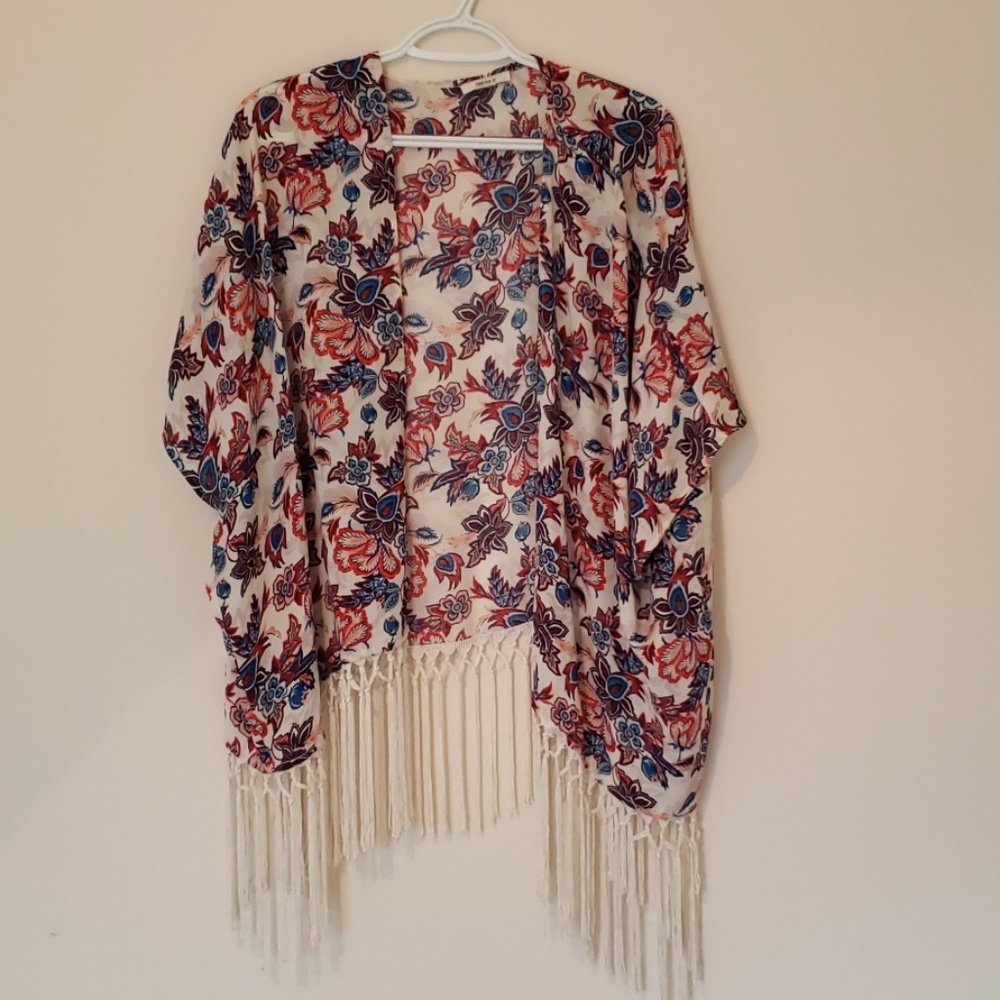 Fringed kimono